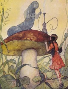 F. W. Roth iliustr. liustr. iš kn. Lewis Carroll. „Alice im Wunderland“, Würzburg-Aumühle, 1922