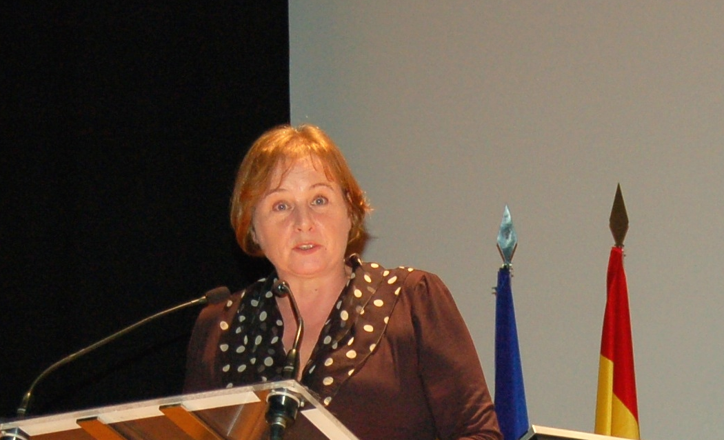 Jutta Bauer H. Ch. Anderseno medalio teikimo iškilmėse 2010 m. Nuotr. Romos Kišūnaitės