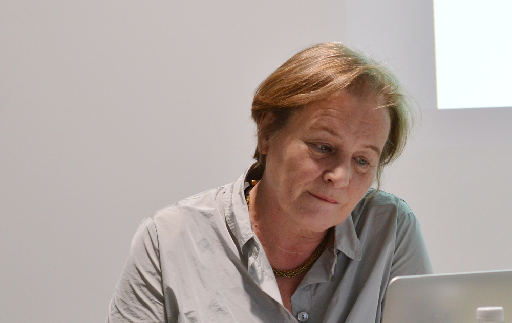 Jutta Bauer Vilniaus knygų mugėje 2018 m. Nuotr. Romos Kišūnaitės Jutta Bauer Vilniaus knygų mugėje 2018 m. Nuotr. Romos Kišūnaitės