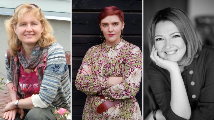 Vaikų literatūros iliustracijų komisijos ekspertės Vaiva Schoroškienė, Asta Skujytė, Aušra Kiudulaitė