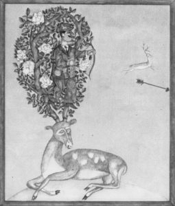 P. Repšio iliustracija („Užmigę žirgeliai“)