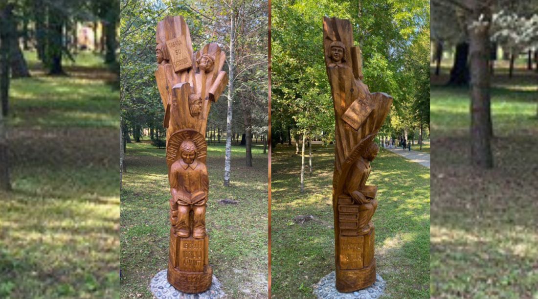 Koplytstulpis Gendručiui Morkūnui. Rolando Jasiukėno nuotr. Koplytstulpis Gendručiui Morkūnui. Rolando Jasiukėno nuotr.