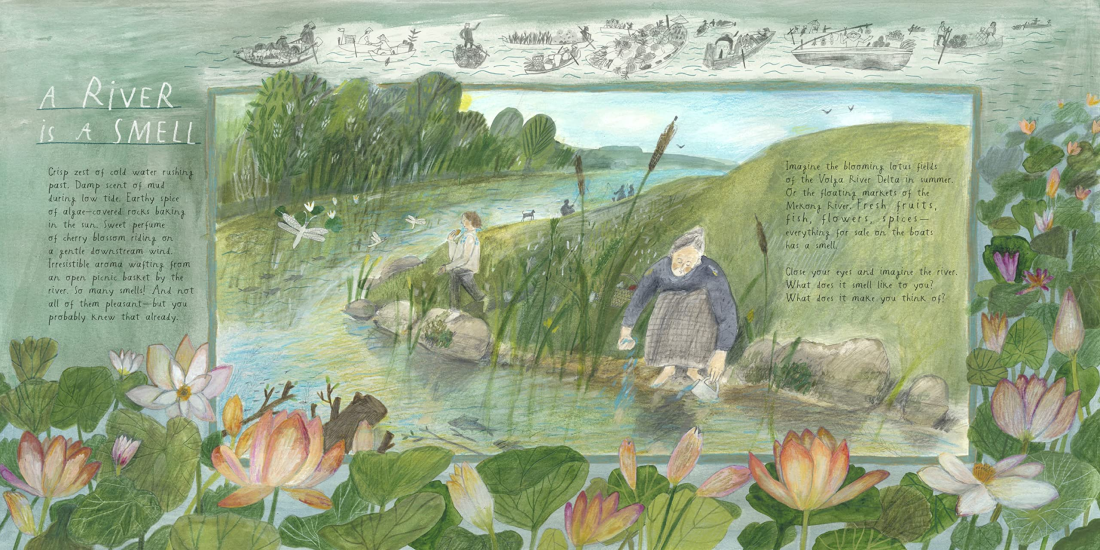 Monikos Vaicenavičienės knygos „What is a river?“ iliustr.