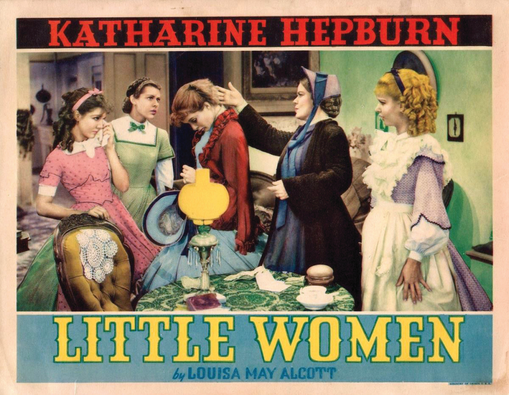 Reklaminė filmo „Mažosios moterys“ kortelė, 1933 m.