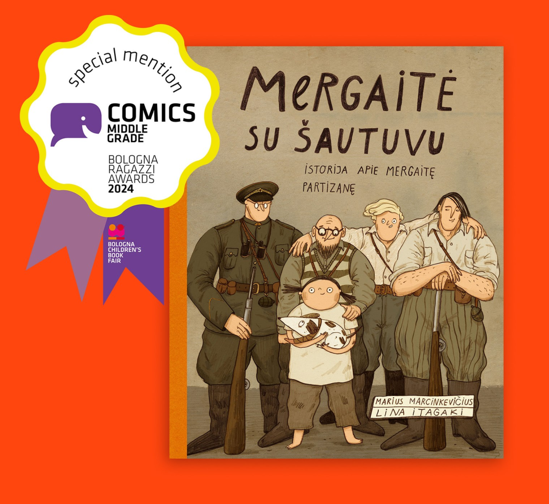 Mergaitė su šautuvu: istorija apie mergaitę partizanę / Marius Marcinkevičius, Lina Itagaki. – Kaunas: Misteris Pinkmanas, 2023. – 218 p. Mergaitė su šautuvu: istorija apie mergaitę partizanę / Marius Marcinkevičius, Lina Itagaki. – Kaunas: Misteris Pinkmanas, 2023. – 218 p.