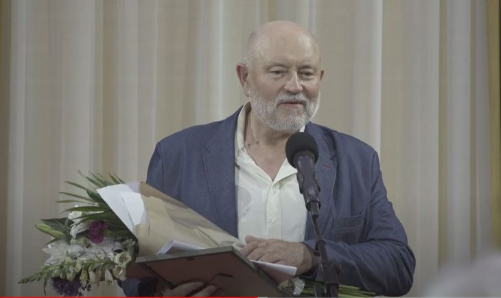 Česlovas Navakauskas. Baigiamojo tarptautinio poezijos festivalio „Poezijos pavasaris 2024“ vakaro stop kadras