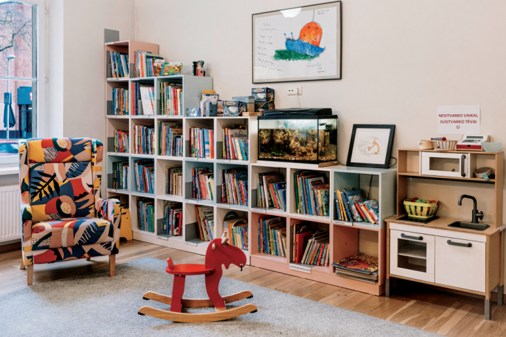 Žaisloteka Klaipėdos apskrities Ievos Simonaitytės viešojoje bibliotekoje. Arvido Jasmanio nuotr. 2024 m.